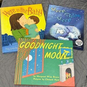 Children's Book Set - Goodnight Moon, Here is the Baby, Sleep Baby Sleep